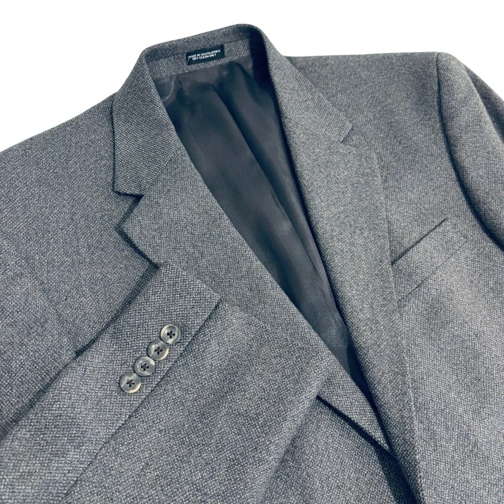 Oscar de la Renta Blazer Mens 42R Gray Lambswool Cashmere 2 Button Fully Lined